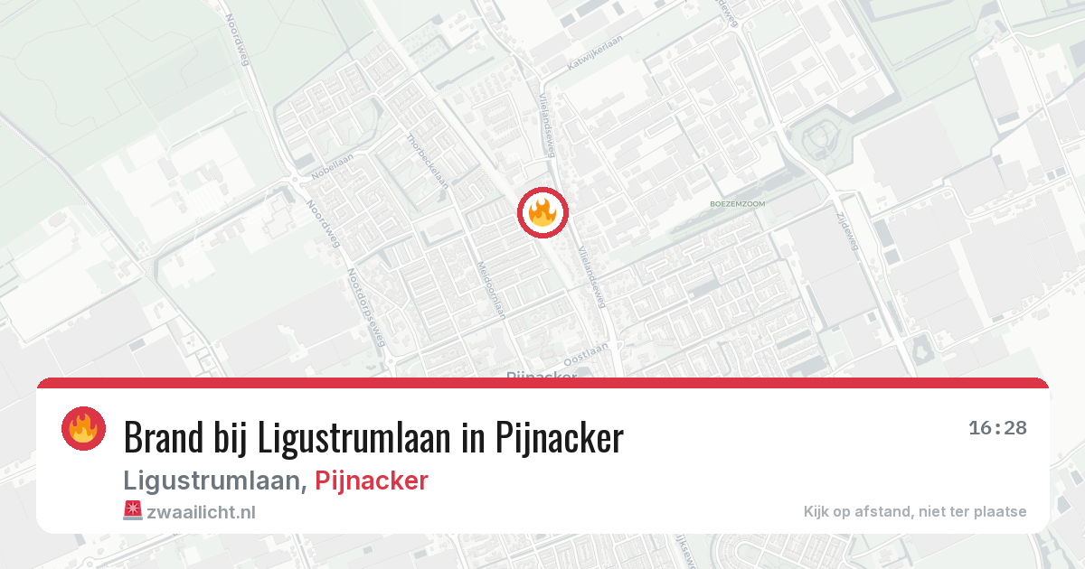 Brand bij Ligustrumlaan in Pijnacker — 25 mei 2026
