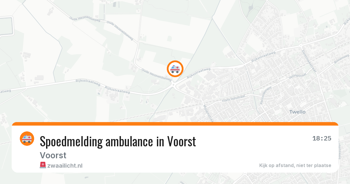 Spoedmelding ambulance in Voorst — 22 jun 2026