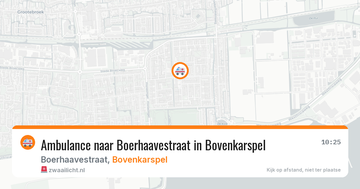 Ambulance naar Boerhaavestraat in Bovenkarspel — 14 aug 2026