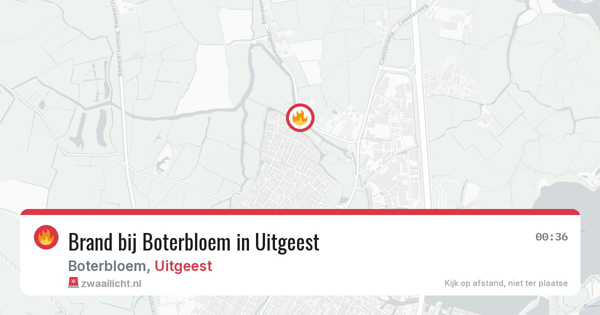 Brand bij Boterbloem in Uitgeest — 7 jul 2026