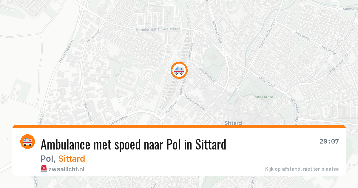Ambulance met spoed naar Pol in Sittard — 8 mrt 2026