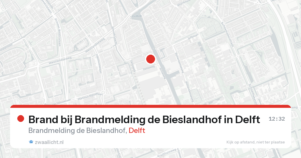 Brand bij Brandmelding de Bieslandhof in Delft — 23 aug 2026