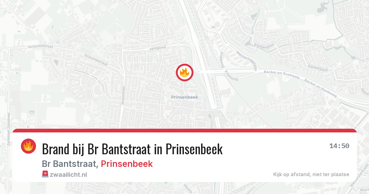 Brand bij Br Bantstraat in Prinsenbeek — 20 jun 2026