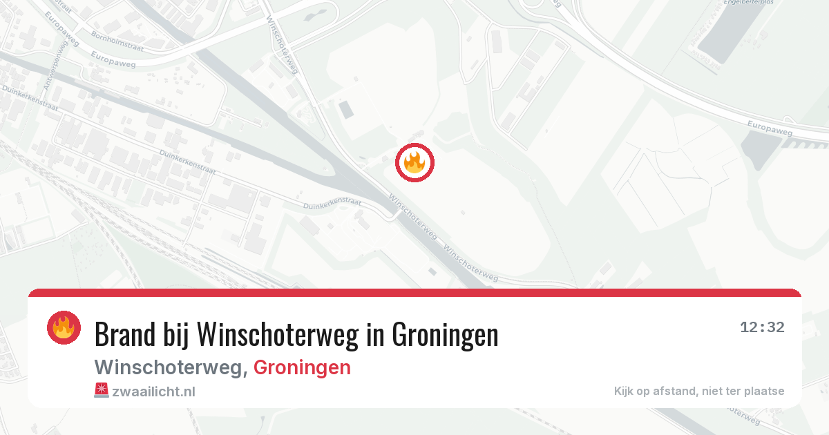 Brand bij Winschoterweg in Groningen — 6 jul 2026