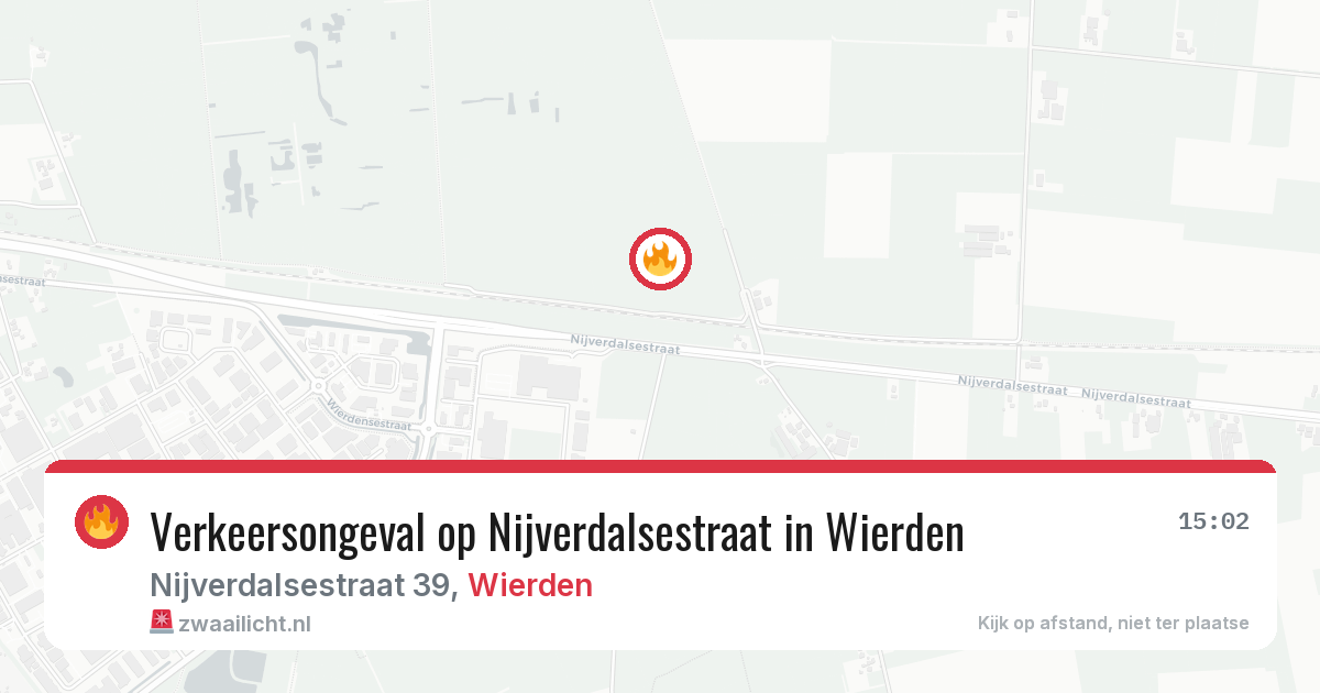 Verkeersongeval op Nijverdalsestraat in Wierden — 16 feb 2026