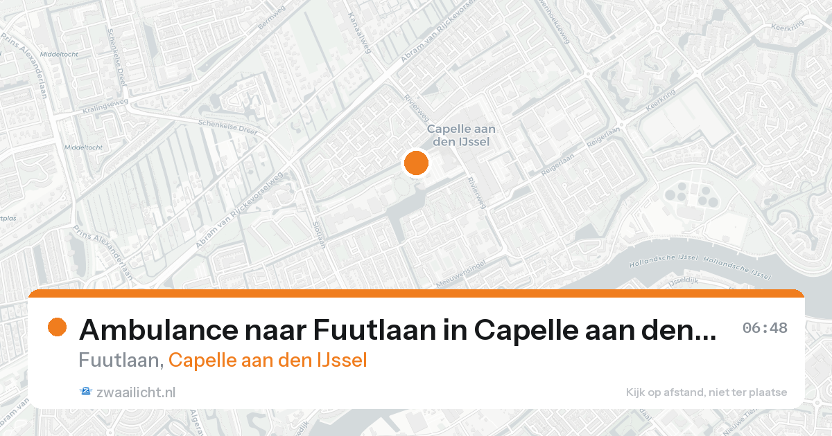 Ambulance naar Fuutlaan in Capelle aan den IJssel — 18 aug 2026