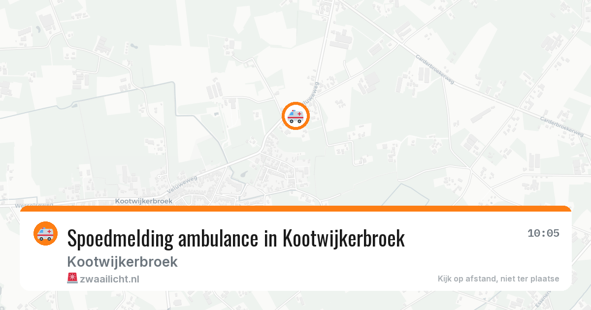 Spoedmelding ambulance in Kootwijkerbroek — 12 aug 2026