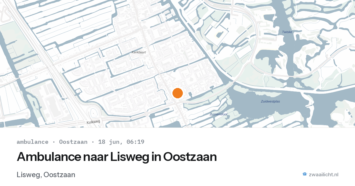 Ambulance naar Lisweg in Oostzaan — 18 jun 2026