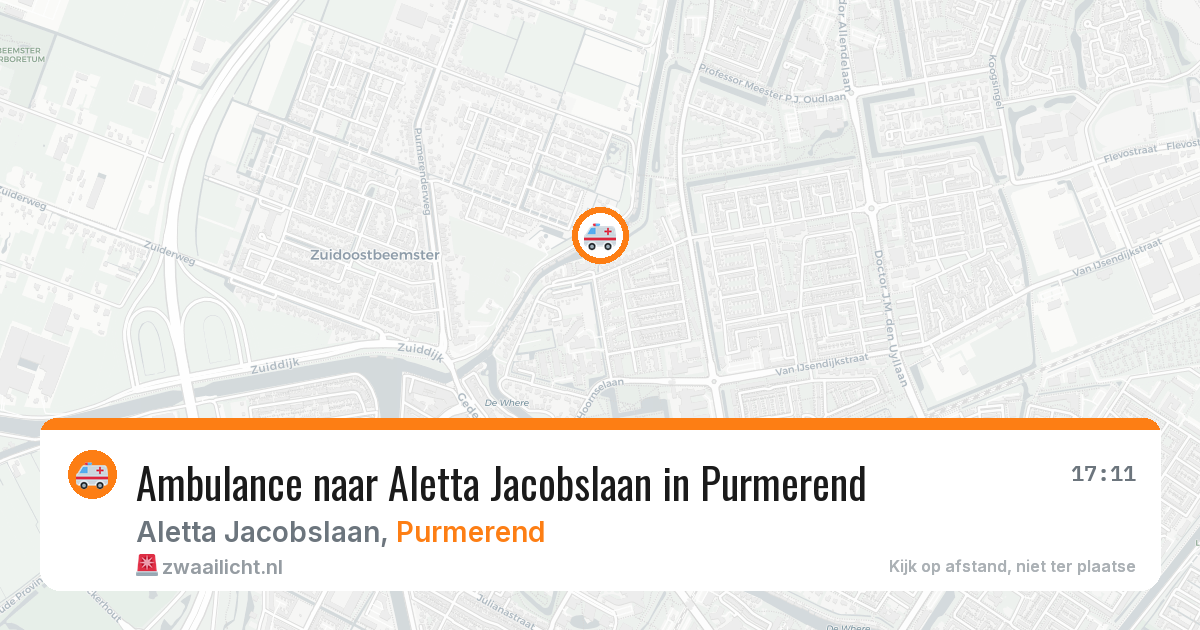 Ambulance naar Aletta Jacobslaan in Purmerend — 25 mrt 2026