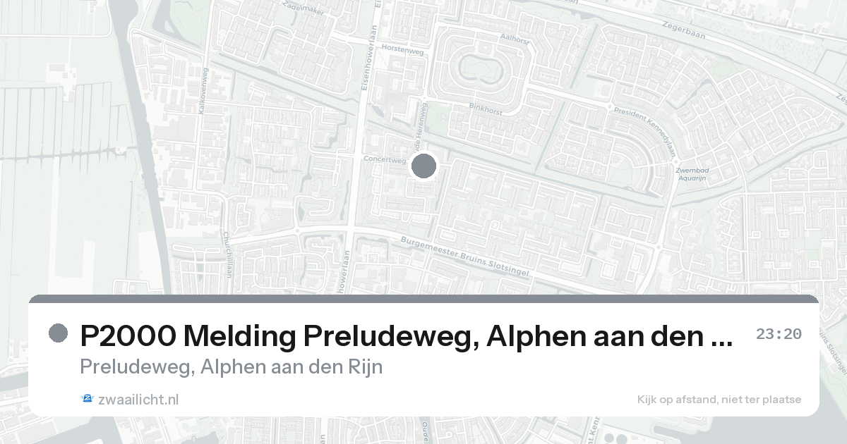 P2000 Melding Preludeweg, Alphen aan den Rijn — 30 jan 2026