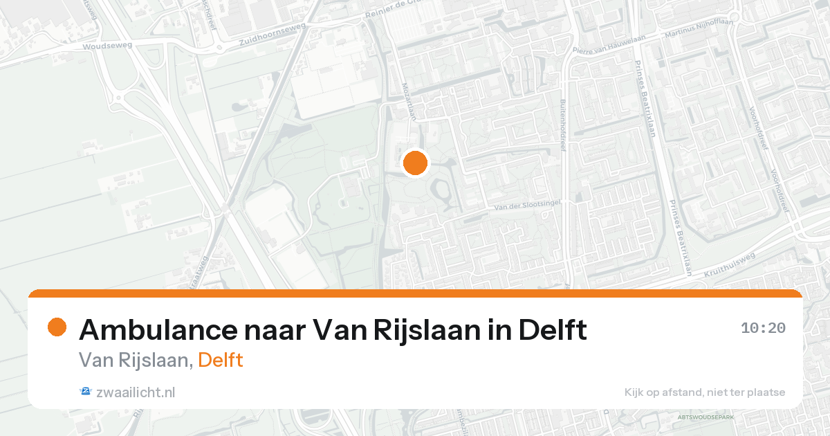 Ambulance naar Van Rijslaan in Delft — 18 aug 2026