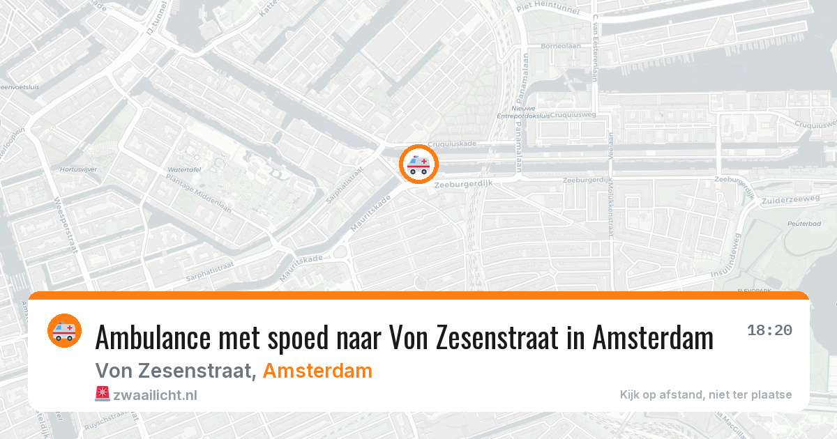 Ambulance met spoed naar Von Zesenstraat in Amsterdam — 6 mei 2026