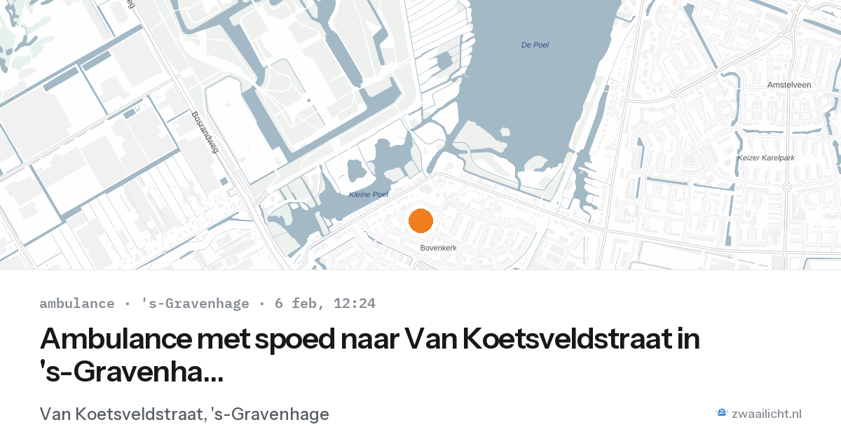 Ambulance met spoed naar Van Koetsveldstraat in 's-Gravenhage — 6 feb 2026