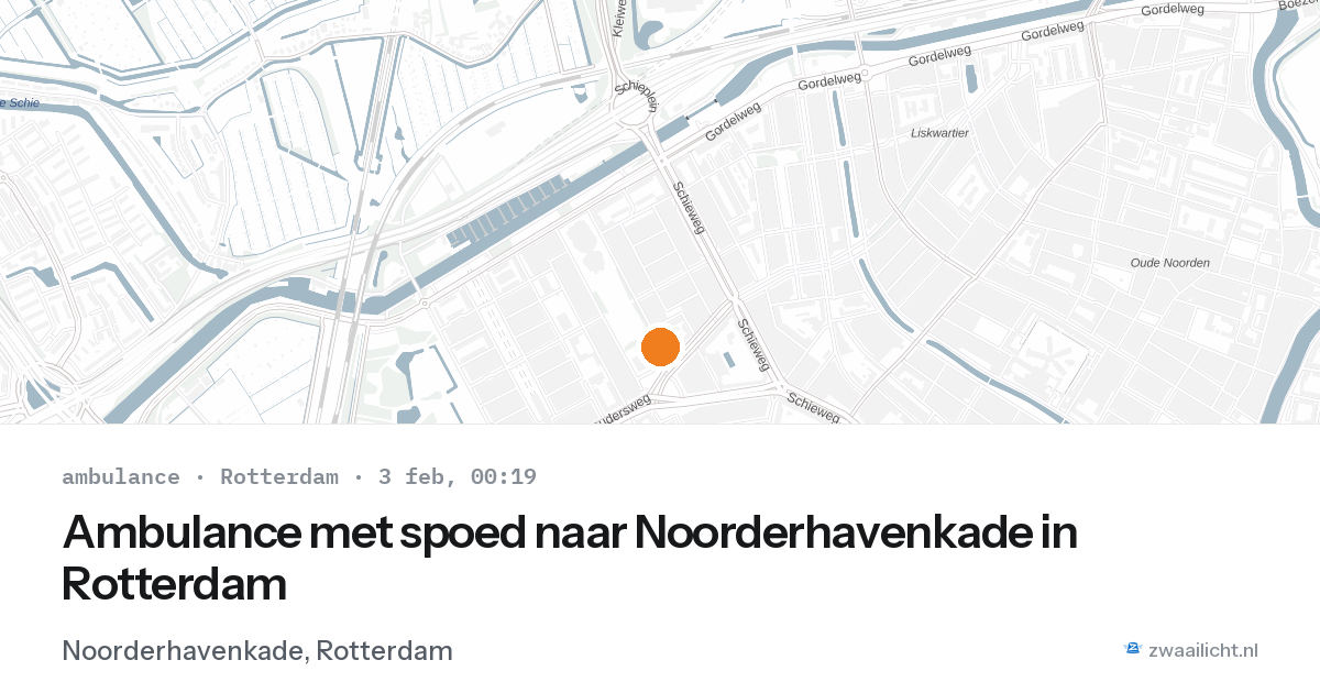 Ambulance met spoed naar Noorderhavenkade in Rotterdam — 2 feb 2026