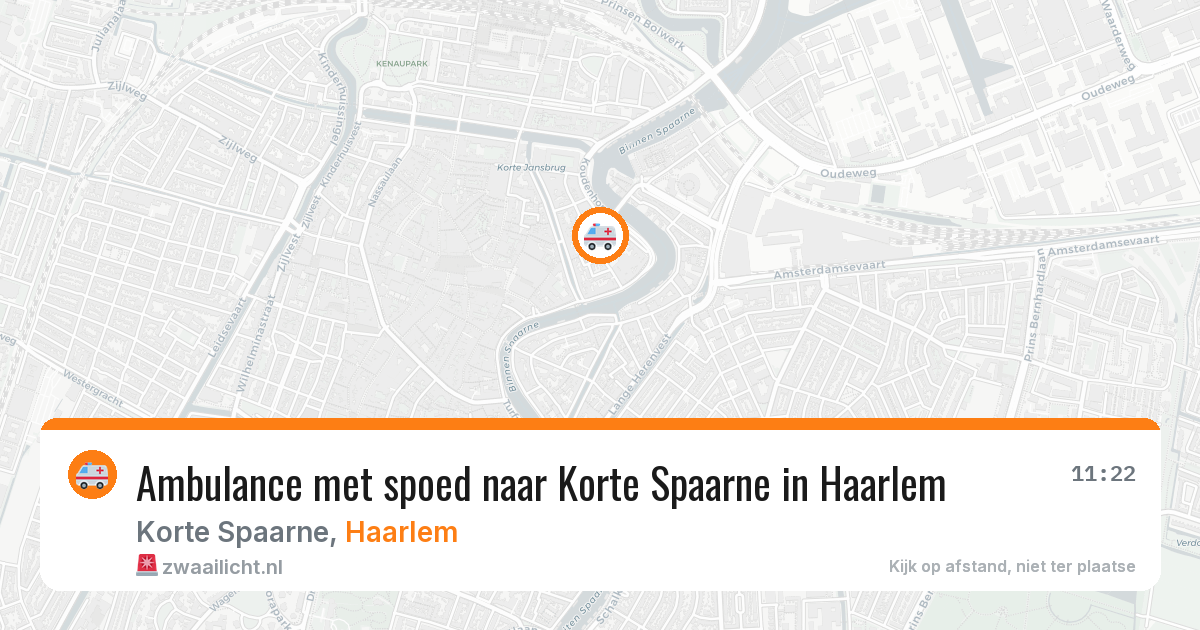 Ambulance met spoed naar Korte Spaarne in Haarlem — 29 jun 2026