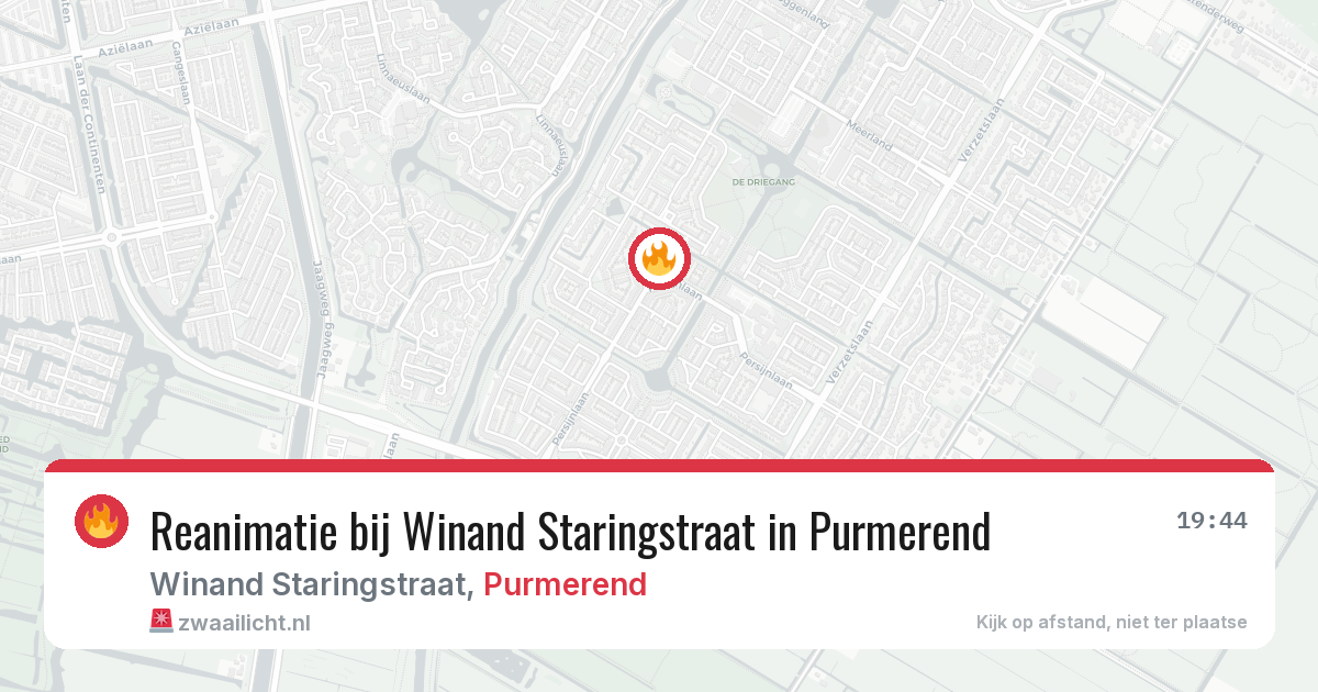 Reanimatie bij Winand Staringstraat in Purmerend — 15 mei 2026