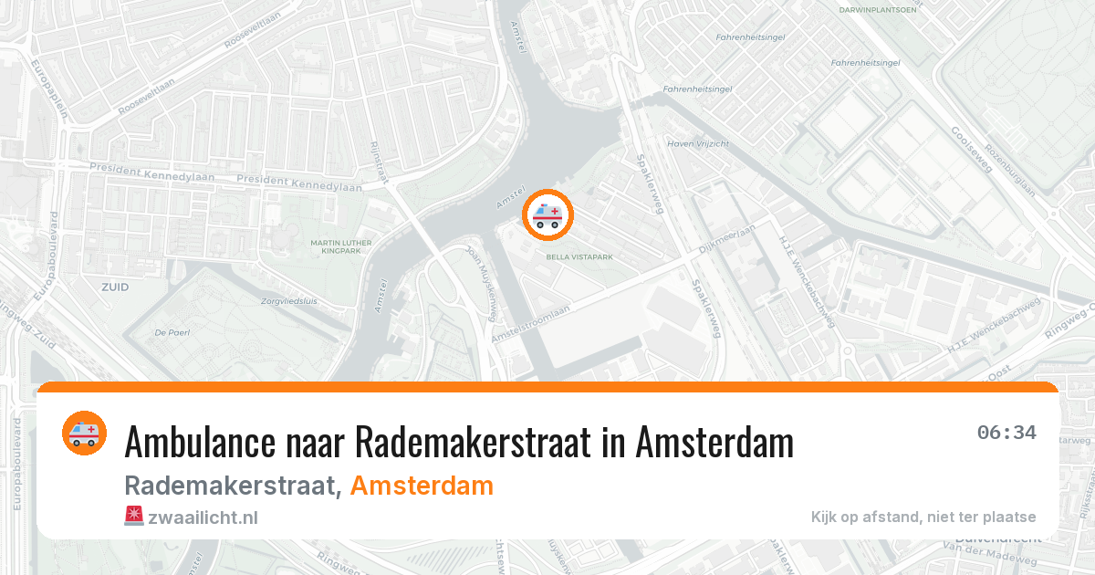 Ambulance naar Rademakerstraat in Amsterdam — 11 jun 2026