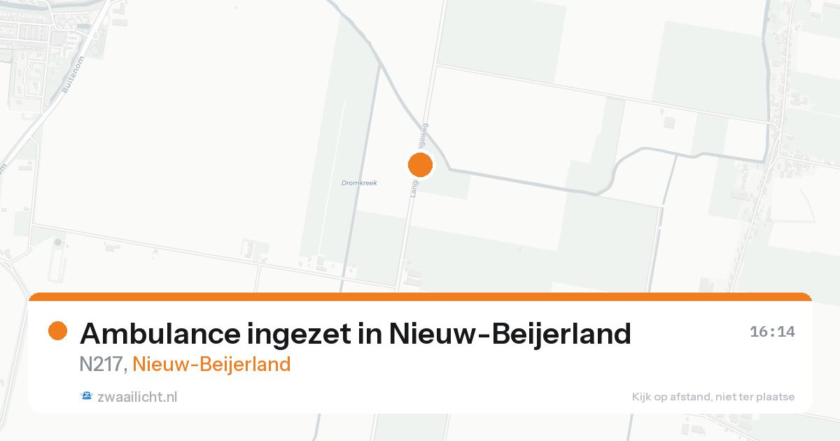 Ambulance ingezet in Nieuw-Beijerland — 16 aug 2026