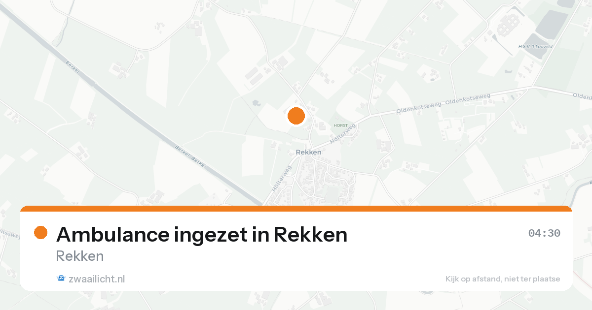 Ambulance ingezet in Rekken — 16 aug 2026