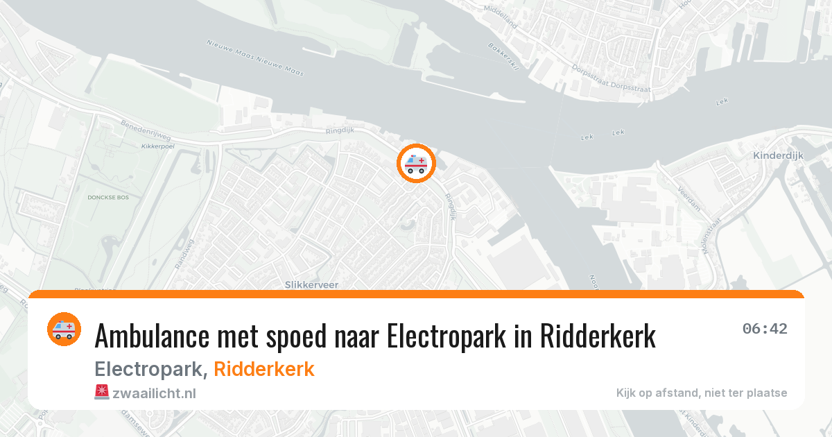 Ambulance met spoed naar Electropark in Ridderkerk — 15 mei 2026