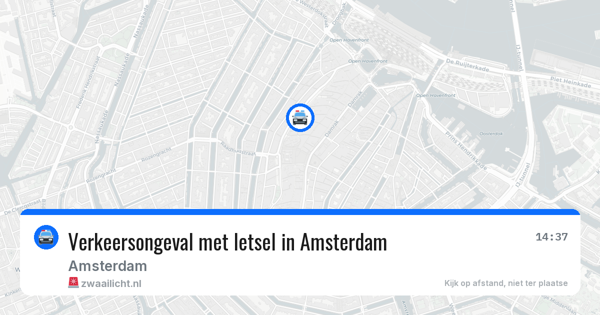 Verkeersongeval met letsel in Amsterdam — 17 jun 2026