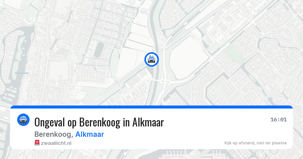 Ongeval op Berenkoog in Alkmaar — 13 jul 2026