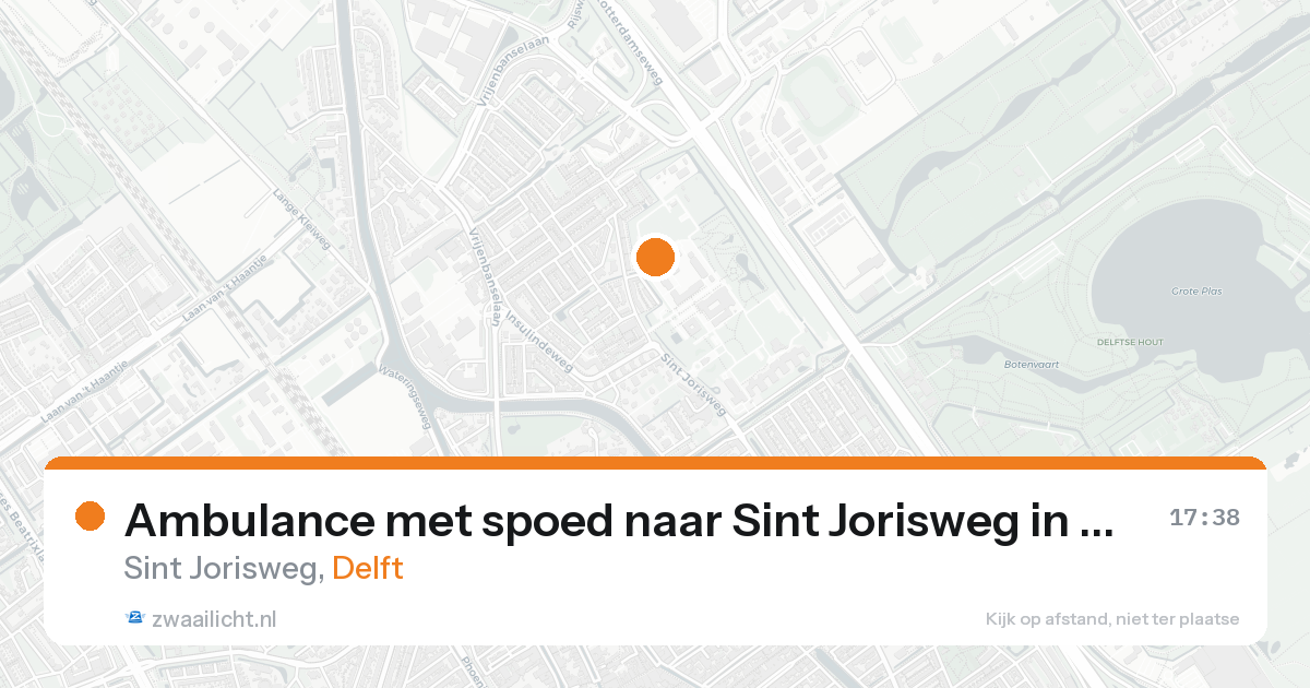 Ambulance met spoed naar Sint Jorisweg in Delft — 7 mei 2026