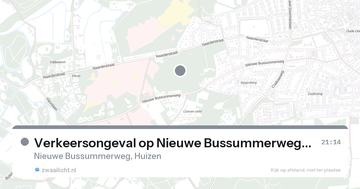 Verkeersongeval op Nieuwe Bussummerweg in Huizen — 27 feb 2026