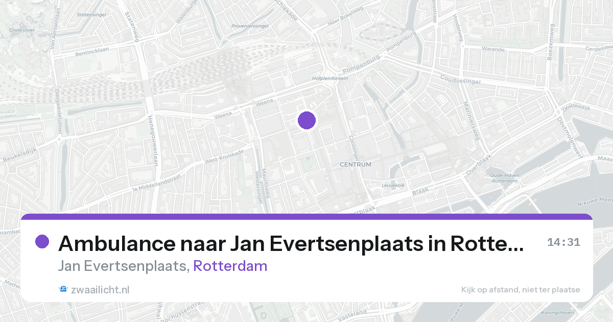 Ambulance naar Jan Evertsenplaats in Rotterdam — 24 aug 2026