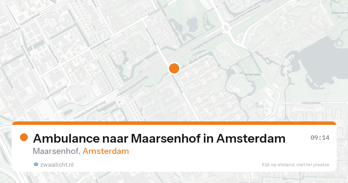 Ambulance naar Maarsenhof in Amsterdam — 25 aug 2026