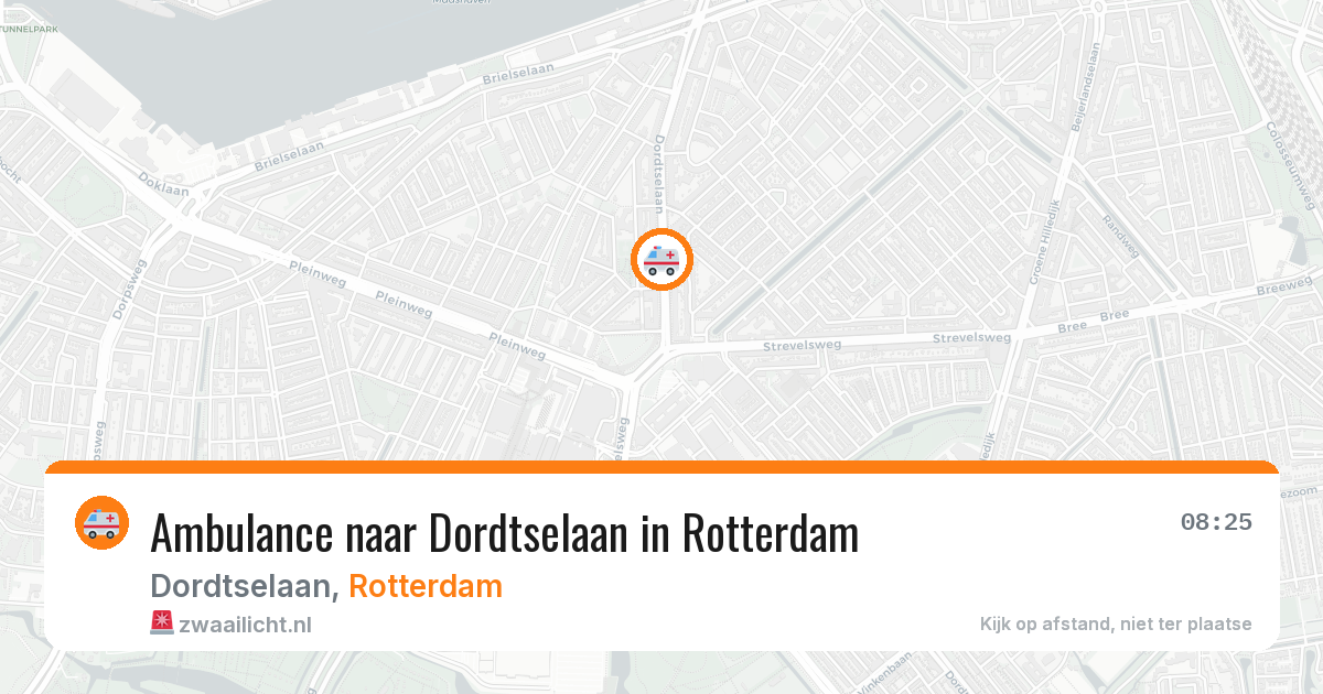 Ambulance naar Dordtselaan in Rotterdam — 8 jun 2026