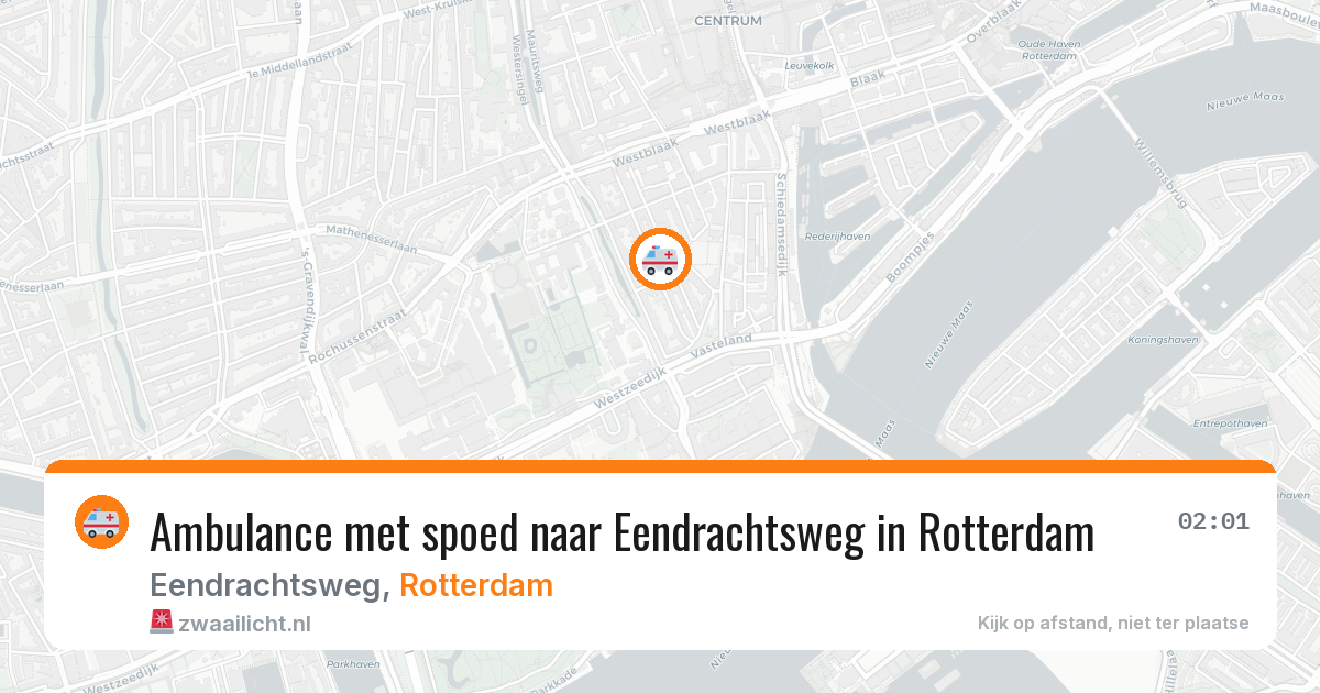 Ambulance met spoed naar Eendrachtsweg in Rotterdam — 3 mei 2026