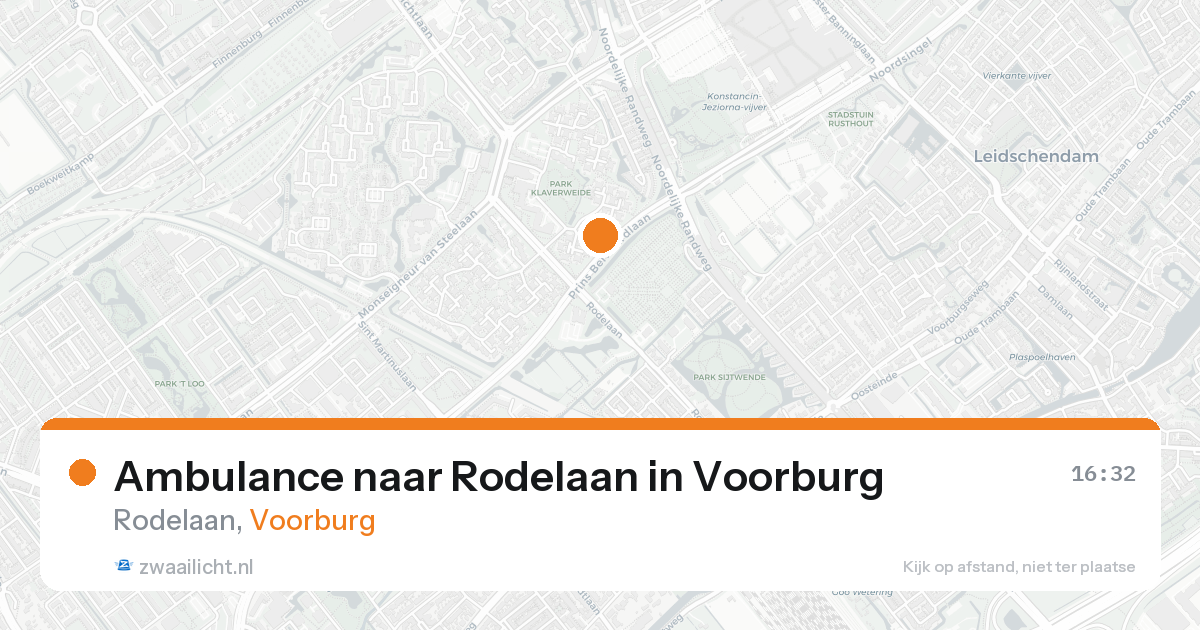 Ambulance naar Rodelaan in Voorburg — 17 aug 2026