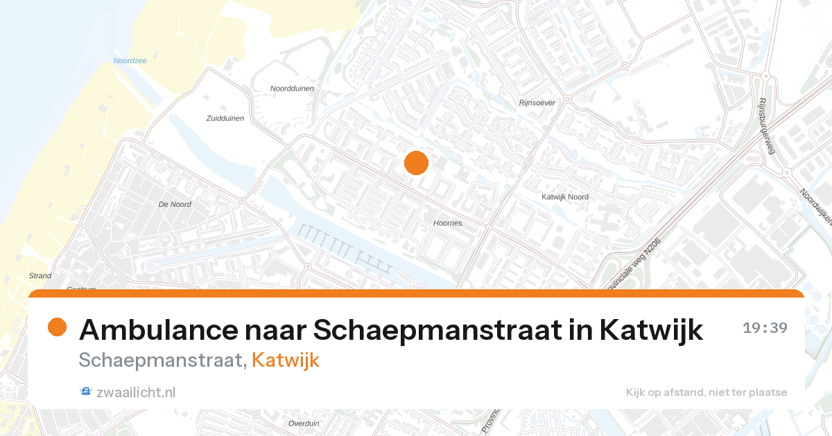Ambulance naar Schaepmanstraat in Katwijk — 25 jun 2026
