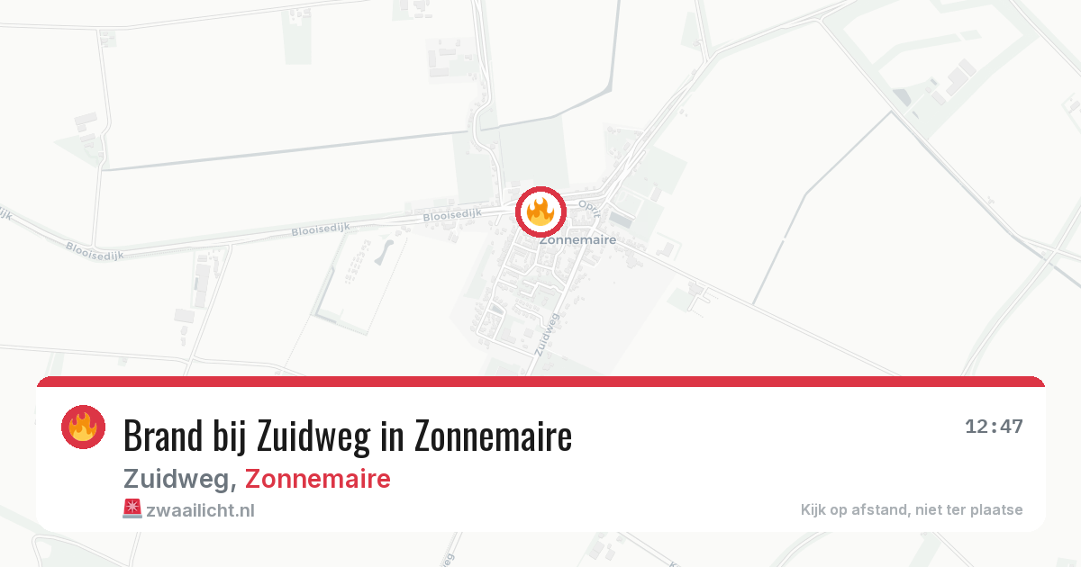 Brand bij Zuidweg in Zonnemaire — 19 jun 2026