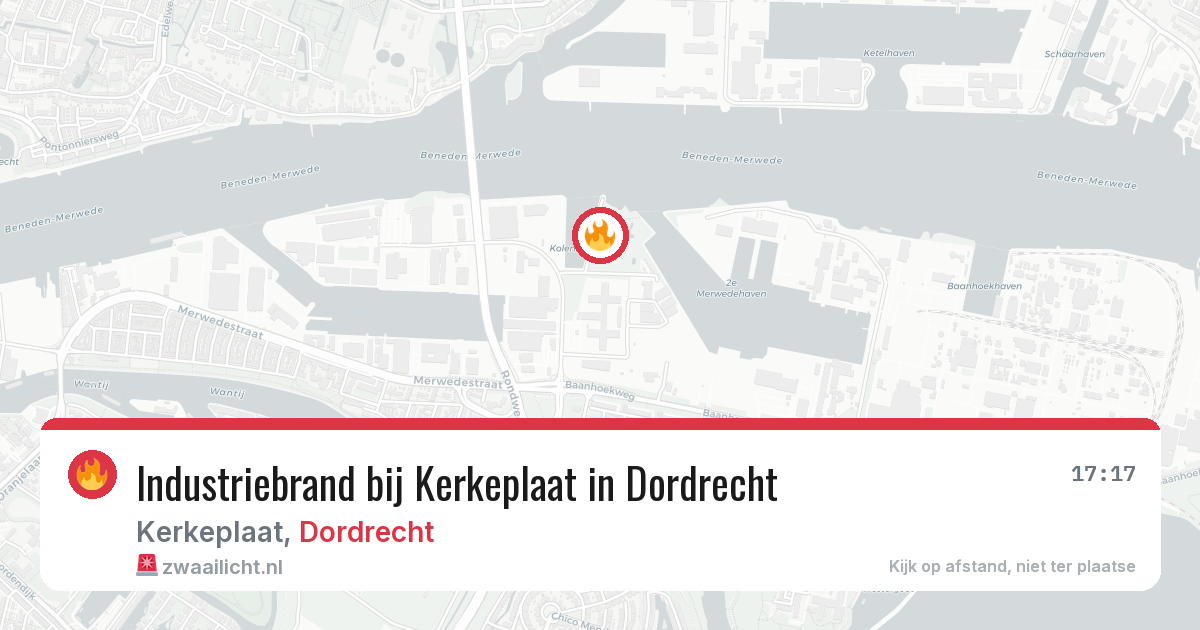 Industriebrand bij Kerkeplaat in Dordrecht — 11 mei 2026