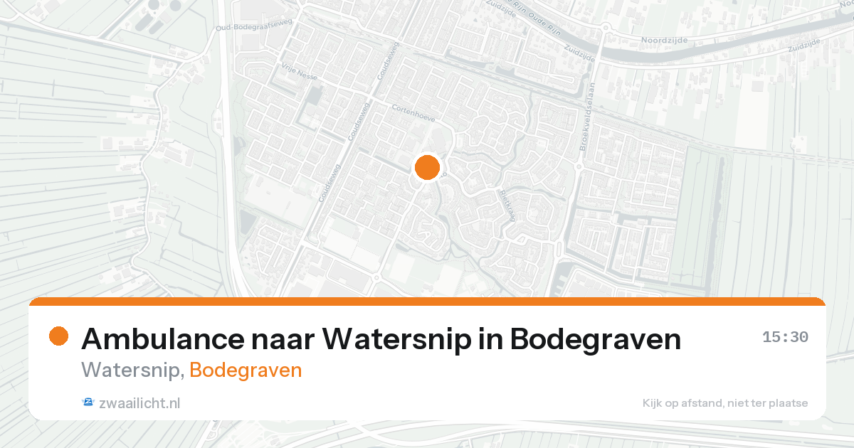 Ambulance naar Watersnip in Bodegraven — 17 aug 2026