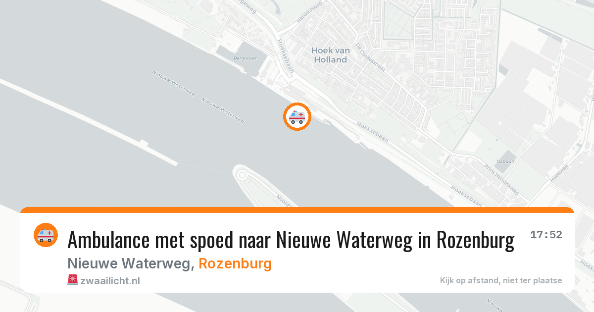 Ambulance met spoed naar Nieuwe Waterweg in Rozenburg — 1 jun 2026