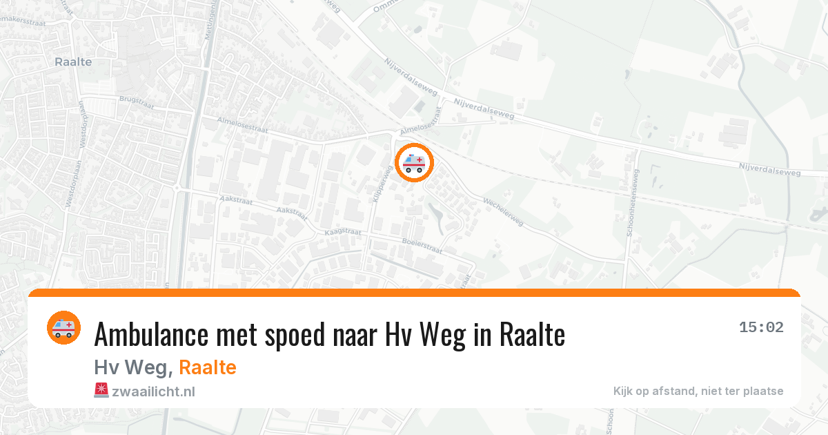 Ambulance met spoed naar Hv Weg in Raalte — 9 aug 2026