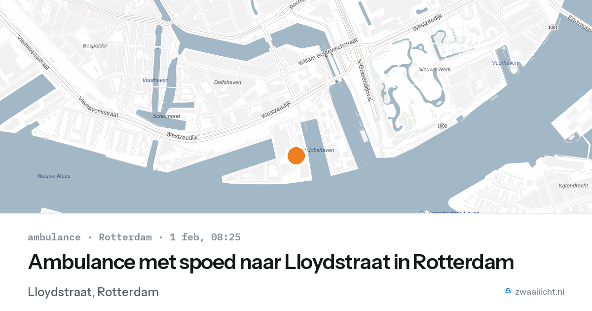 Ambulance met spoed naar Lloydstraat in Rotterdam — 1 feb 2026
