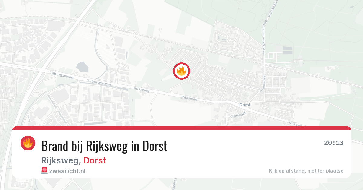 Brand bij Rijksweg in Dorst — 6 apr 2026