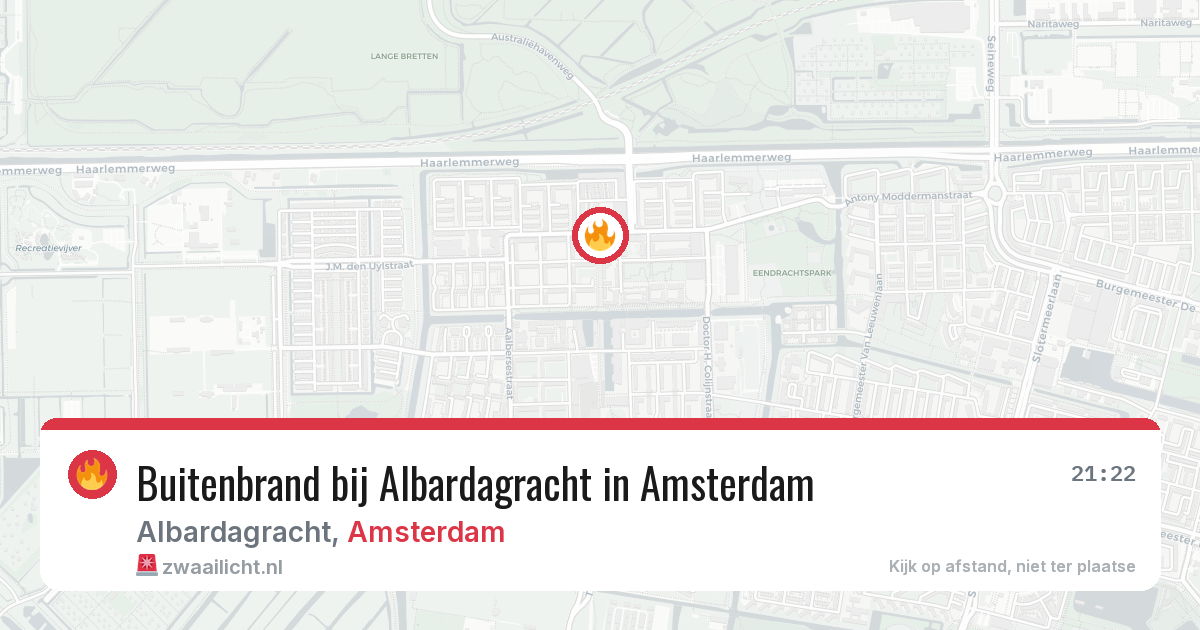 Buitenbrand bij Albardagracht in Amsterdam — 14 mei 2026