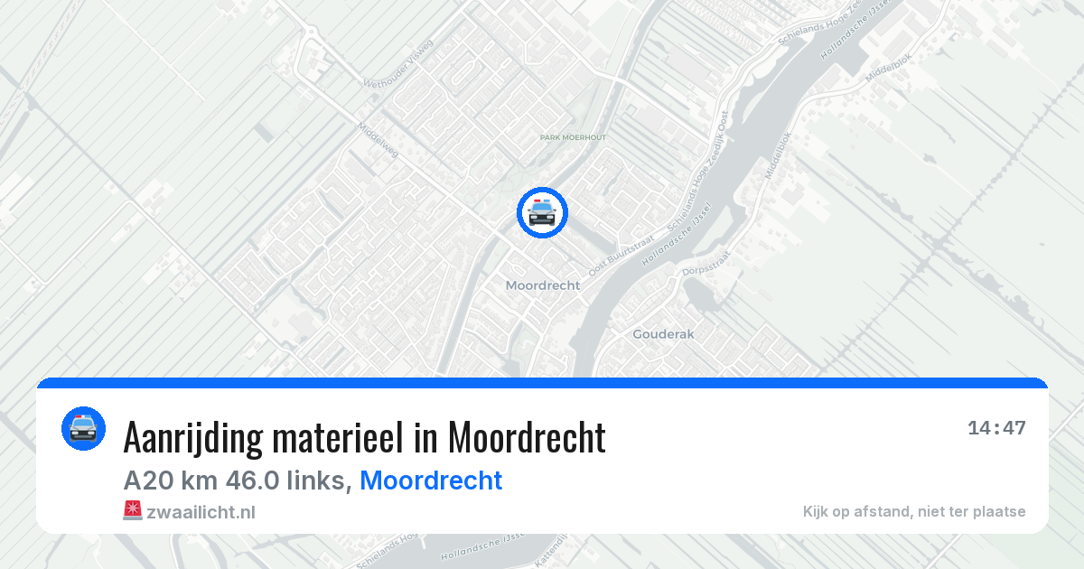 Aanrijding materieel in Moordrecht — 30 jul 2026