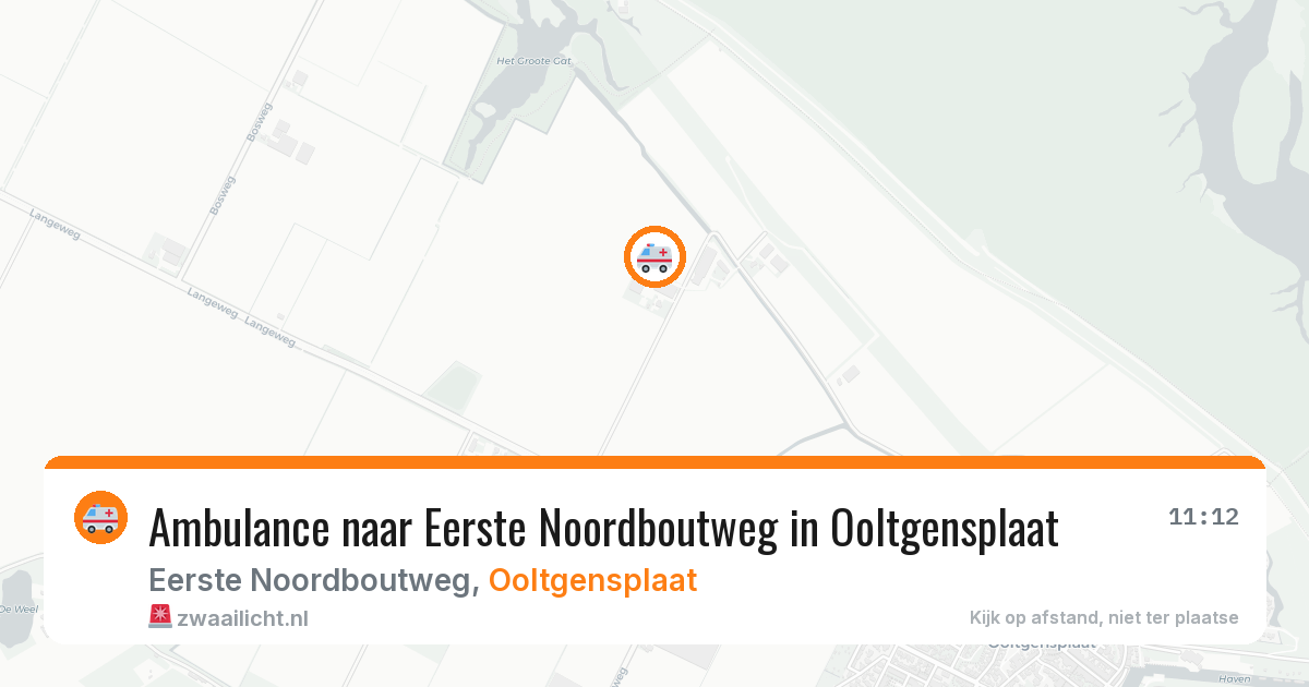 Ambulance naar Eerste Noordboutweg in Ooltgensplaat — 12 aug 2026
