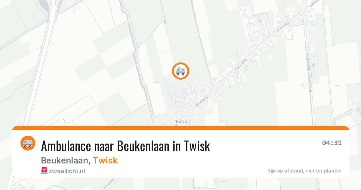 Ambulance naar Beukenlaan in Twisk — 23 mrt 2026