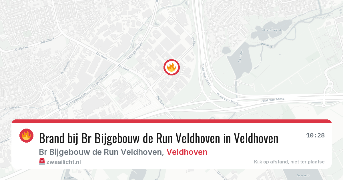 Brand bij Br Bijgebouw de Run Veldhoven in Veldhoven — 12 feb 2026