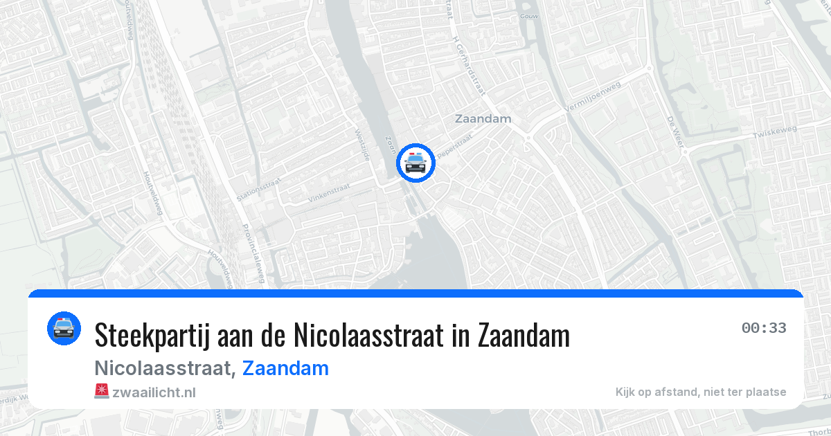 Steekpartij aan de Nicolaasstraat in Zaandam — 13 jun 2026