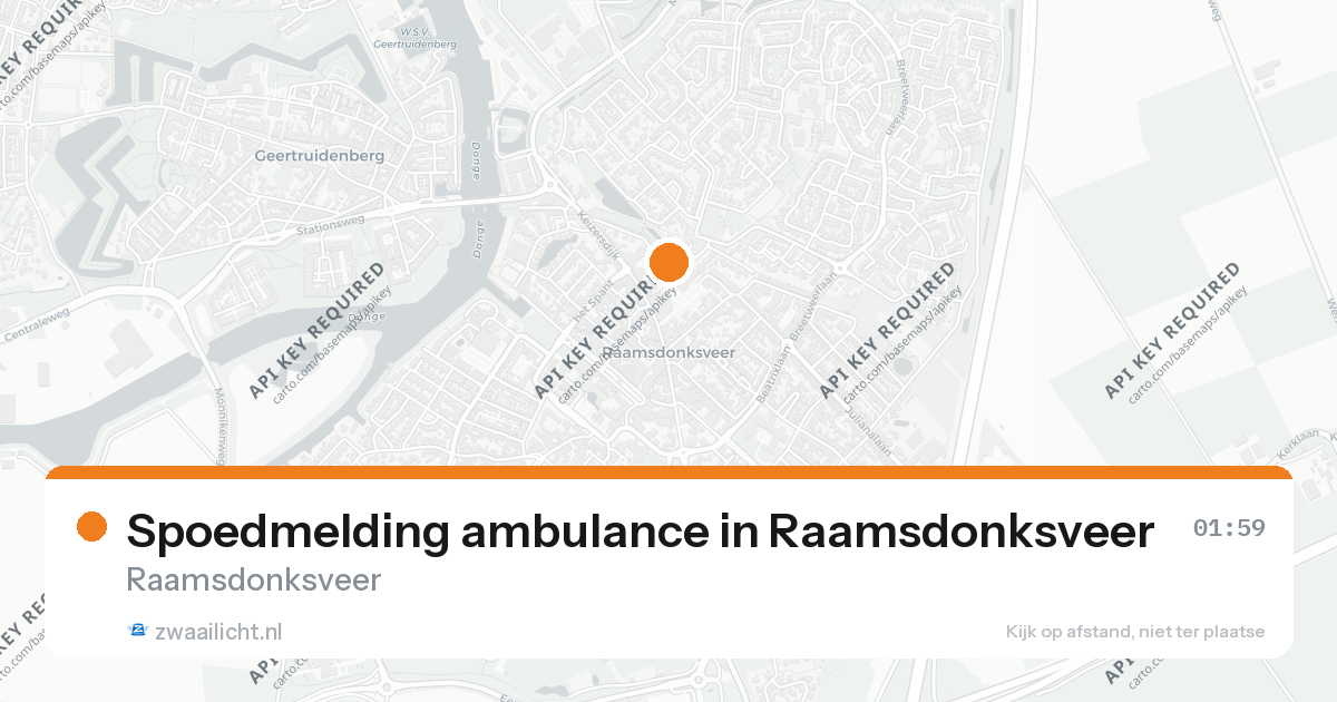 Spoedmelding ambulance in Raamsdonksveer — 28 jun 2026