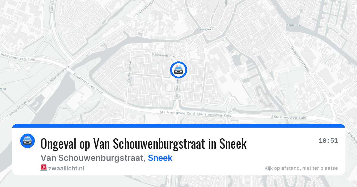 Ongeval op Van Schouwenburgstraat in Sneek — 5 jun 2026