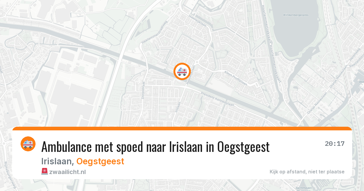 Ambulance met spoed naar Irislaan in Oegstgeest — 22 jun 2026